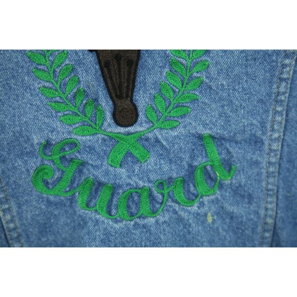 Vintage Levis 36 Jean Jacket USA Chainstitch Embroidered Mike Denim Rockabilly - Picture 11 of 11